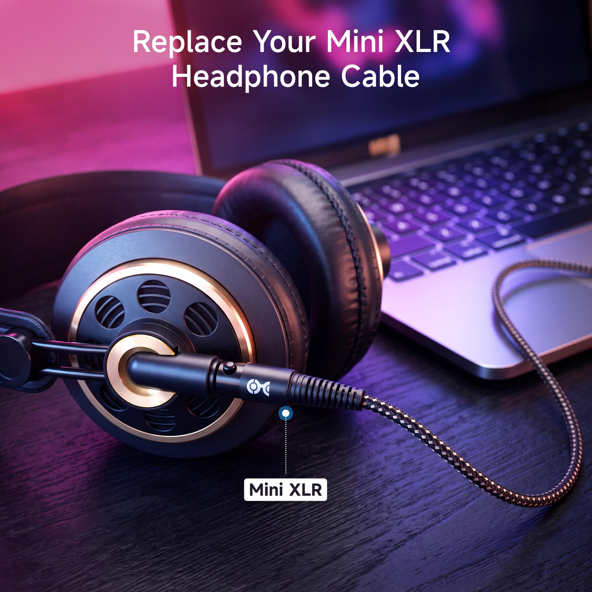 Cable Matters Premium Braided 3.5mm to Mini XLR Headphone Cable 4